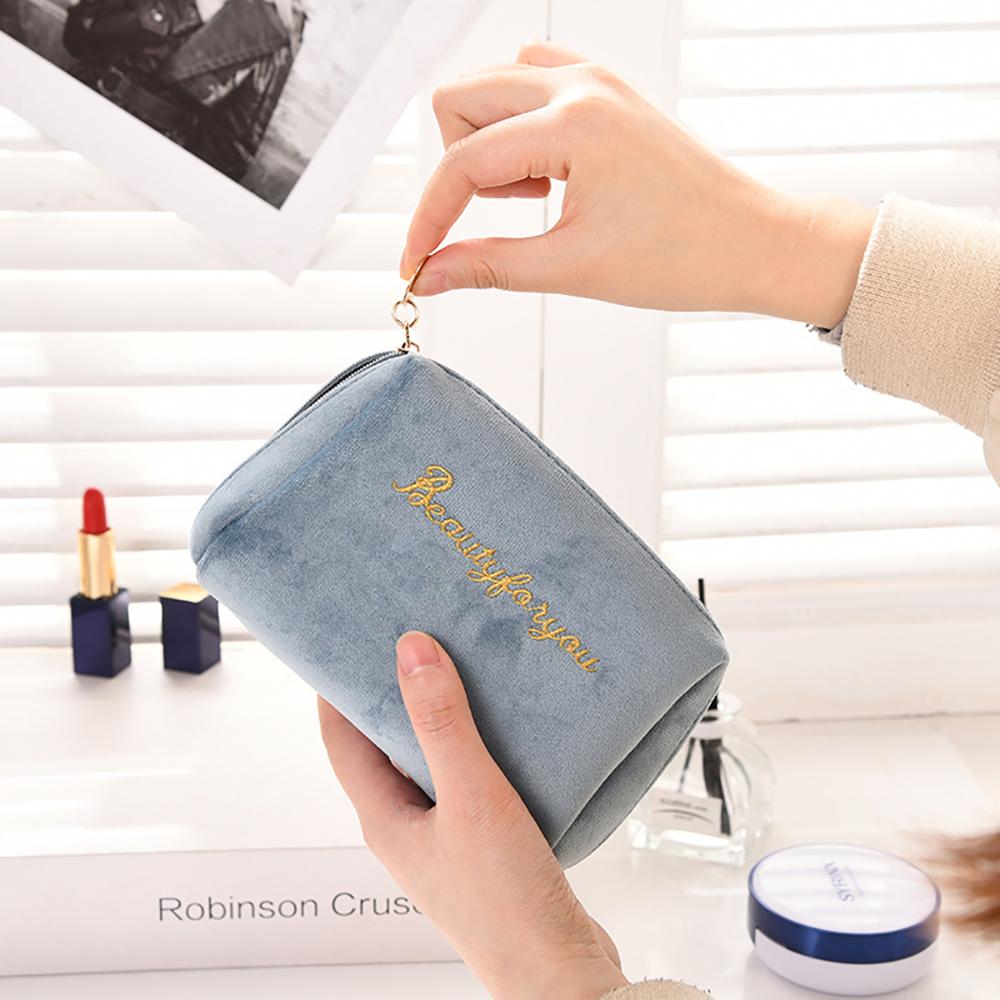 Multifunctional Zipper Mini Cosmetic Bags Lipstick Pouch Handbags Velvet Makeup Bags