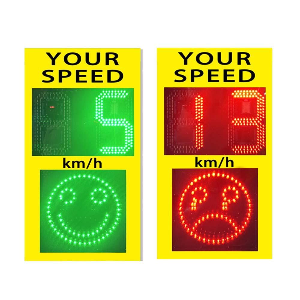Solar-Powered Speed Display: Radar Speed Measurement with Smile Face Sign