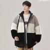 Double-sided Cotton-padded Jacket for Young Students with Stand-up Collar Cotton-padded Jacket for Men's Casual Loose Cotton-padded Jacket