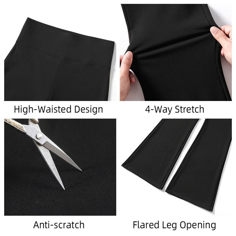 Haifischhose Schlaghose Damen Oberbekleidung Leggings Hohe Taille Bauch Hufeisenhose