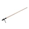 Stand Up Weed Puller Tool with Wood Long Handle Garden Hand Weeding Tool Aluminum Alloy Claw