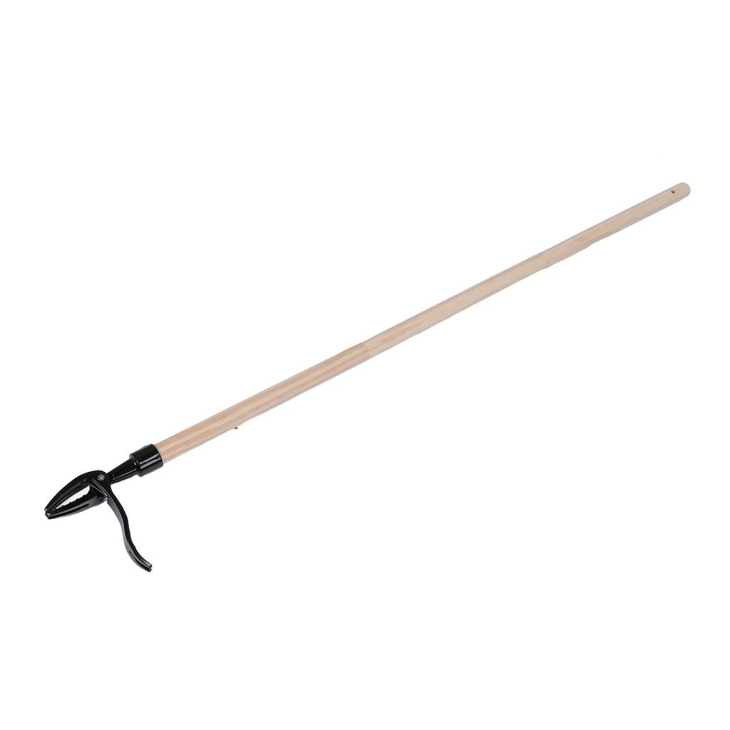 Stand Up Weed Puller Tool with Wood Long Handle Garden Hand Weeding Tool Aluminum Alloy Claw