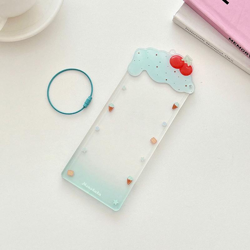 Acrylic Ice Cream Photocard Holder Cartoon Photo Booth Album For 2X6 Inch Photo Strips Wedding Album Bookmark Sleeve