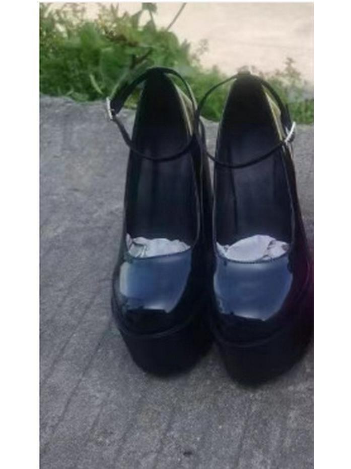 

Европейская и американская мода каблуки 14 см: Женские туфли с одной пряжкой большого размера 2022 г. bright leather, 40 чёрный