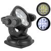 Boat Searchlight 60W 12‑24V 6500LM 360 Degrees  Rotaty 12 LED Chips with Remote Control Outdoor Lamp