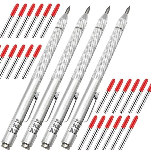 NEPAK Metal Scribe Tool, Tungsten Carbide Scriber Pen with Magnet for Machining, Engraving, and Welding (Includes 24 Marking Tips)
