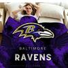 Koc flanelowy z nadrukiem Baltimore Ravens Wysokiej jakości Ciepły Komfortowy Pokrowiec na wszystkie pory roku Idealny na prezenty Wystrój domu