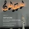 European Style Musical Note Candle Holder Iron Art Decorative Wall Hanging Candle Holder