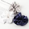 French Retro Satin Camellia Jacquard Hair Tie