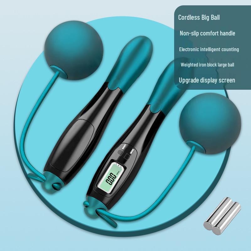 Wireless Cordless Weighted Jump Rope with Large Ball - Smart Fitness for Women
