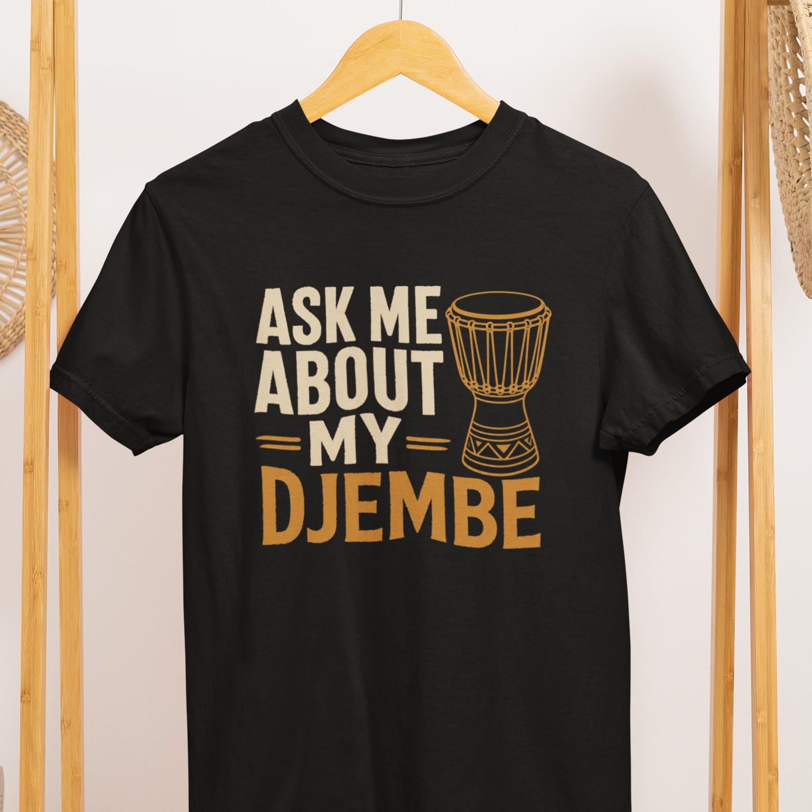 Ask Me About My Djembe T-Shirt, African Drum Percussion Player Tee XL
