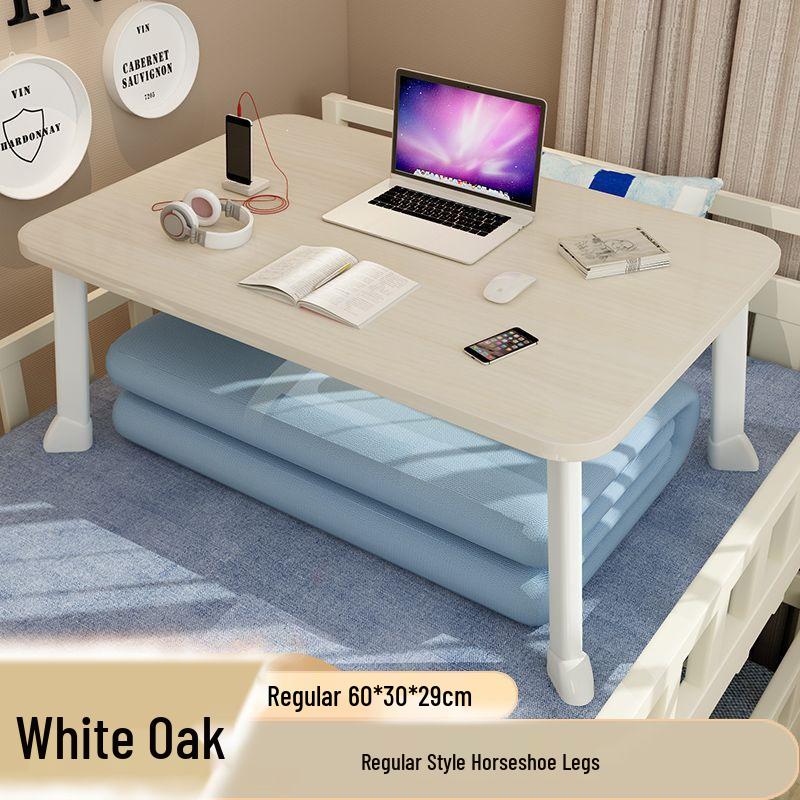 Folding Bedside Desk: Compact Floor Table for Bedroom & Dorm Study