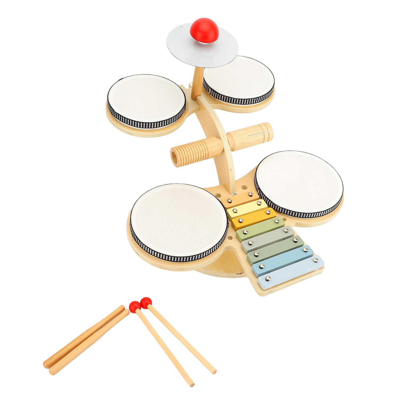 

Детская барабанная установка музыкальное просвещение когнитивное развитие деревянная барабанная установка игрушка для домашнего обучения