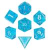 Cusdie DND Sharp Edges Dice with Small Filler 7Pcs Handcrafted D4-D20 Polyhedral Dice Set for D&D Role Playing Board Games