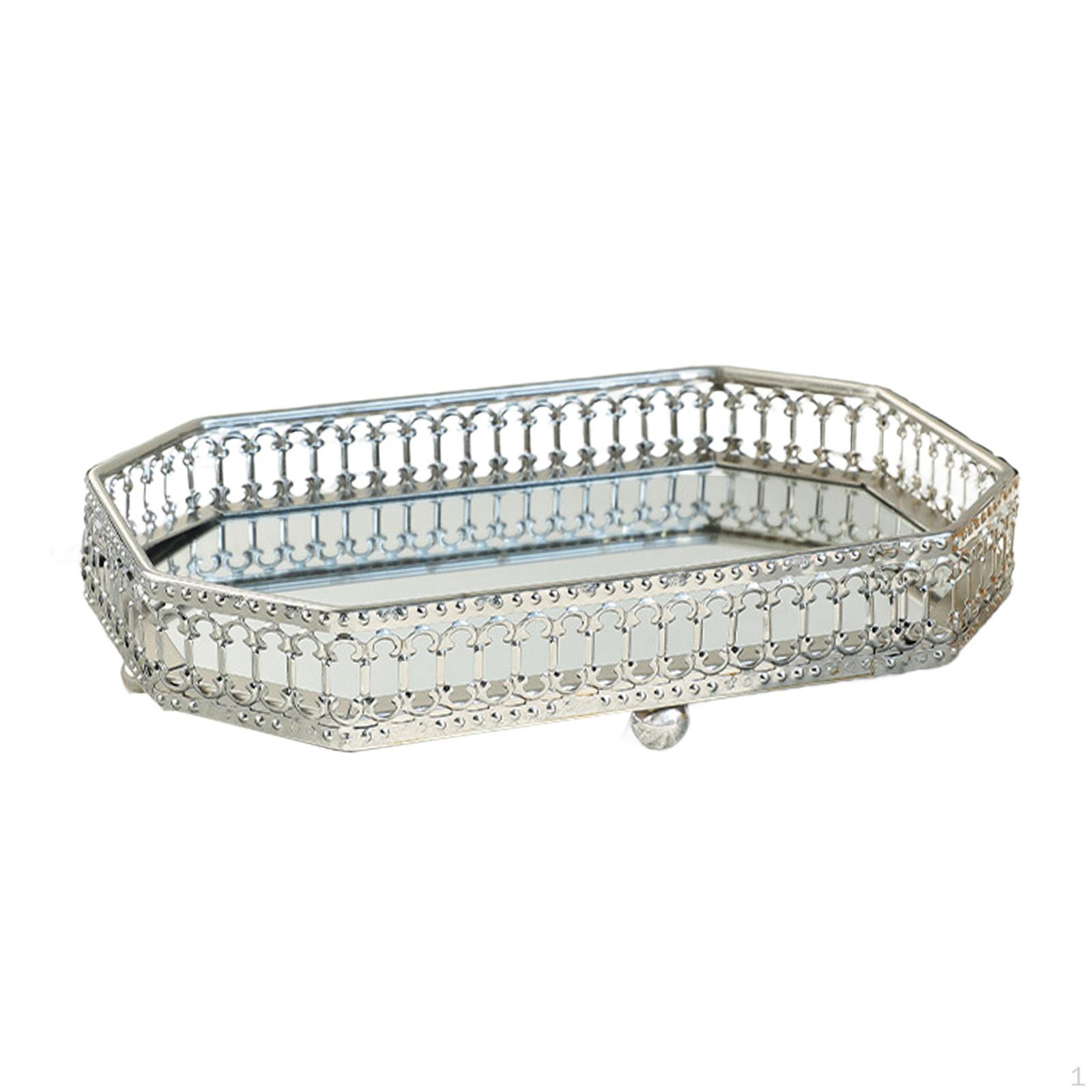 

Органайзер для косметических принадлежностей, зеркальный лоток для туалетного столика Rectangle S