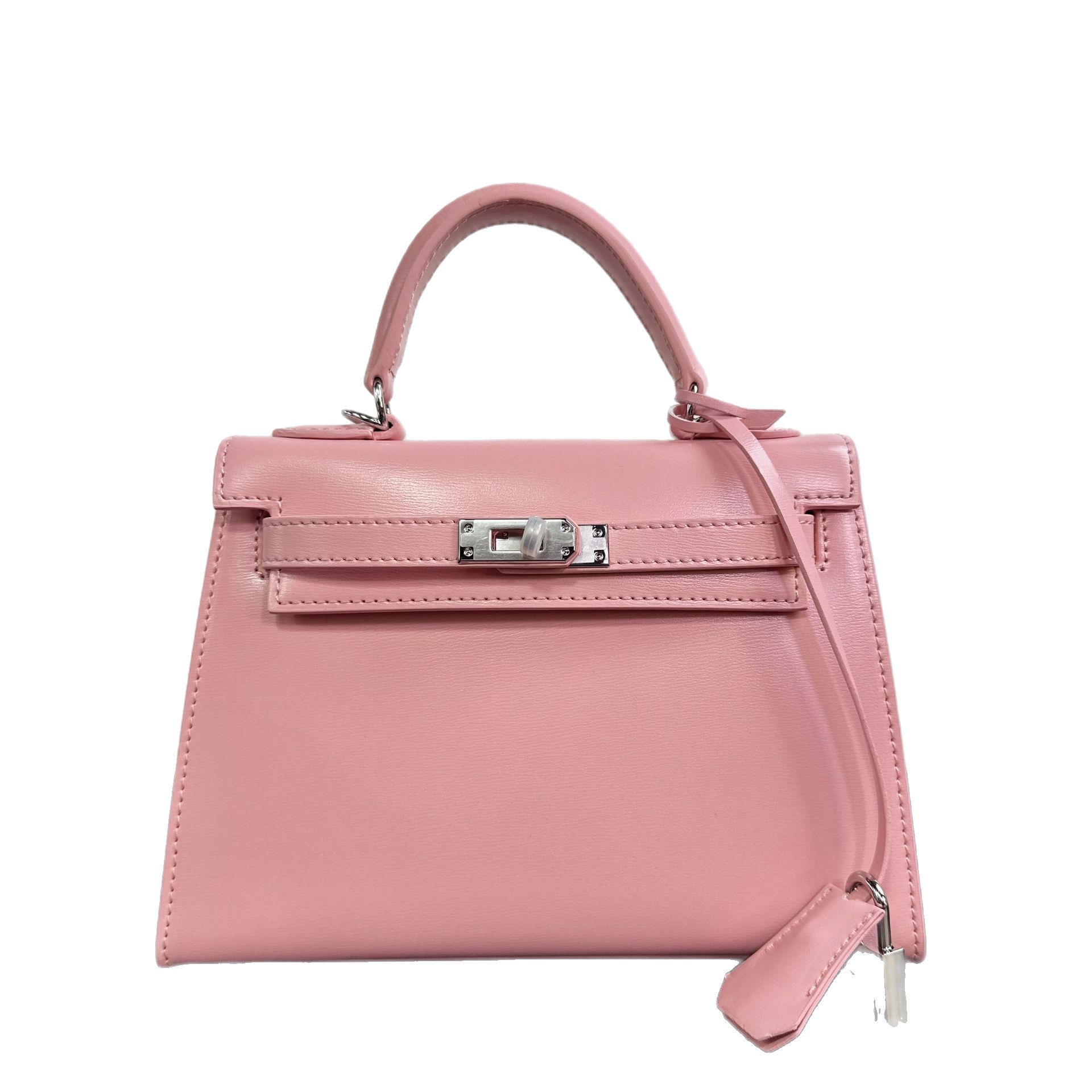 

2025 / Новая мини-сумка из кожи Head Layer Box, высококачественная и модная сумка через плечо с одним плечом, женская сумка через плечо 19x6x13cm розовый