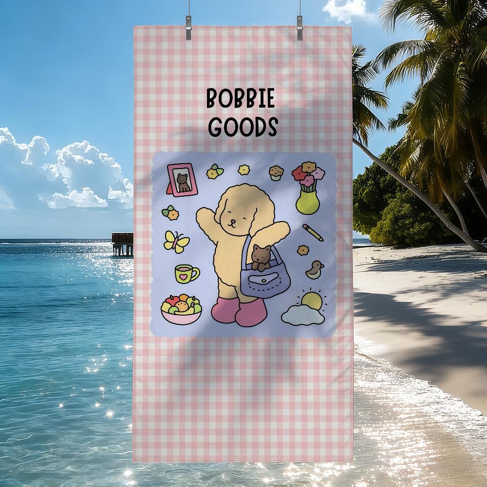 B-Bobbie G-Goods Cartoon Cute Towel Quick Drying Beach Towels Are Suitable For Swimming Pools Camping Yoga And The Gym
