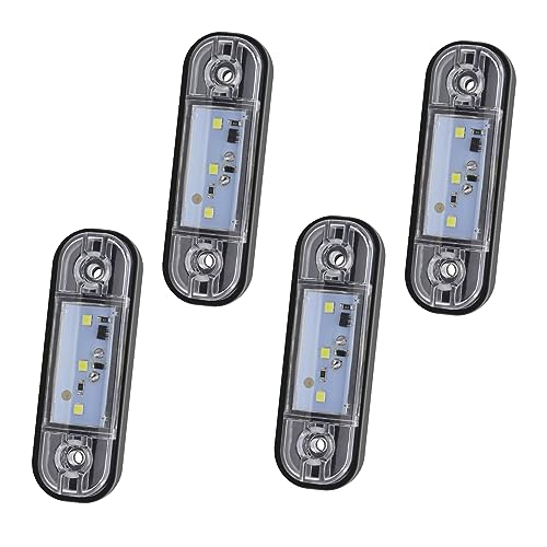 

X-STYLE Side Marker LED 24V White Truck Side Marker Lamp Car Width Light Oval 3LED (12V-24V)