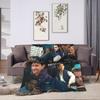Soft Blanket Decorative Jonathan Bailey Throw Blanket  Flannel Bedspread For Outdoor Graphic Sofa Bed Cover