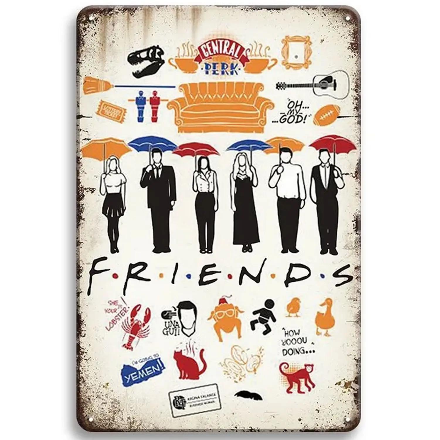

Телешоу Central Perk Friends металлические знаки декоративный плакат для кафе бар паб клуб жестяная вывеска декоративные таблички живопись настенное украшение 20x30 cm