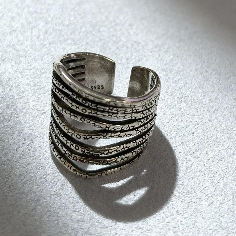 Foxanry Vintage Punk Finger Rings For Women Girl New Trendy Elegant Multilayer Geometry Handmade Birthday Party Jewelry Gifts
