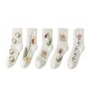 Female Autumn and Winter Thickened Lovely Tender Flowers Do Not Drop Hair Sleep Floor Socks