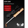 Professional Grade Electric Soldering Iron Set with Wooden Handle for Household and Electronic Repairs