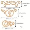 32pcs Large Wooden Floral Shaped Crafts, Wood Decorations And Embellishments