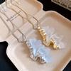 Fashion Geometric Y Shape Pendant Necklaces Women Ins Style Minimalist Irregular Clavicle Chains Exquisite Banquet Jewelry Gifts
