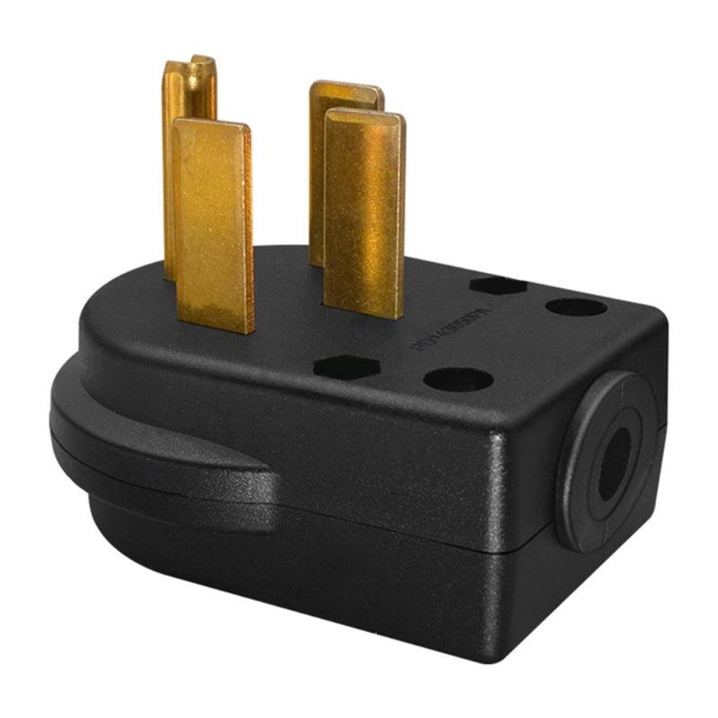 Heavy Duty 50Amp 125/250V 4 Poles Electrical Plug NEMA 14 50P PD1450PA For Commercial Dryers