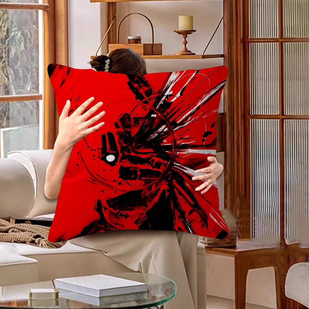 Game Anime ULTRAKILL Brooches Cushion Cover Polyester Sofa Cushions Decorative Throw Pillows Home Decoration Pillowcover