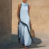 Women's Fashionable Casual Asymmetrical Hooded Sleeveless Top And Pants Two-Piece Set