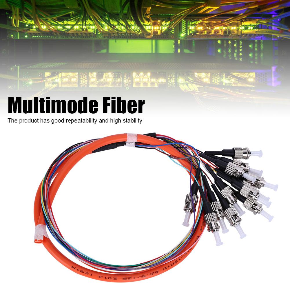Fiber Pigtail Cable 12 Cores Multimode St UPC MM0.9 for Networks Communication System