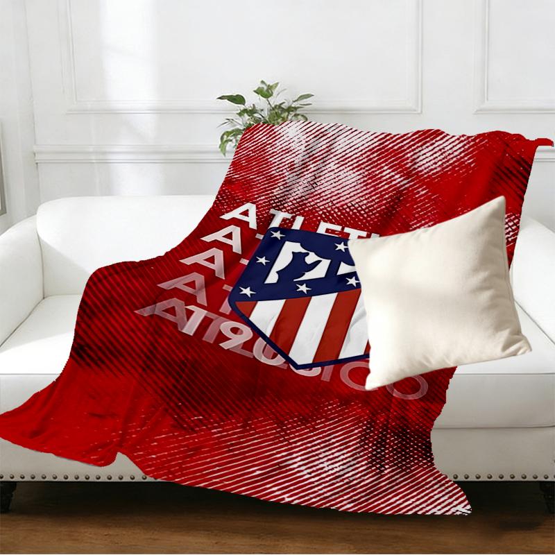 Coperta con Stampa Atletico Madrid - Morbida e Confortevole, per Camera da Letto, Viaggio, Divano, Decorazione per la Casa - Regalo di Compleanno o Natale per un Amico