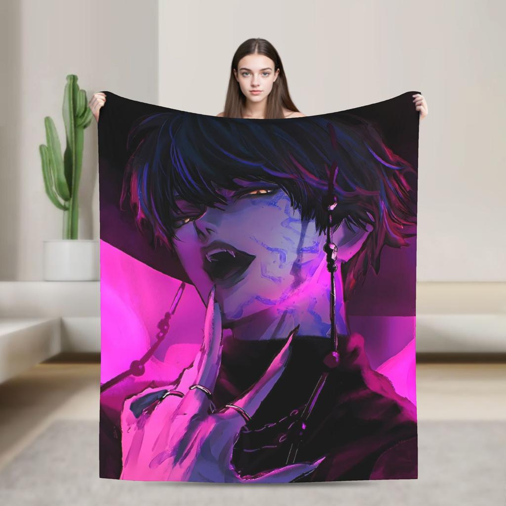 Super Soft Blanket Decorative K-Pop Demon Hunters Hot Anime  Throw Blanket  Flannel Bedspread For Couch Bed Sofa Bed Cover