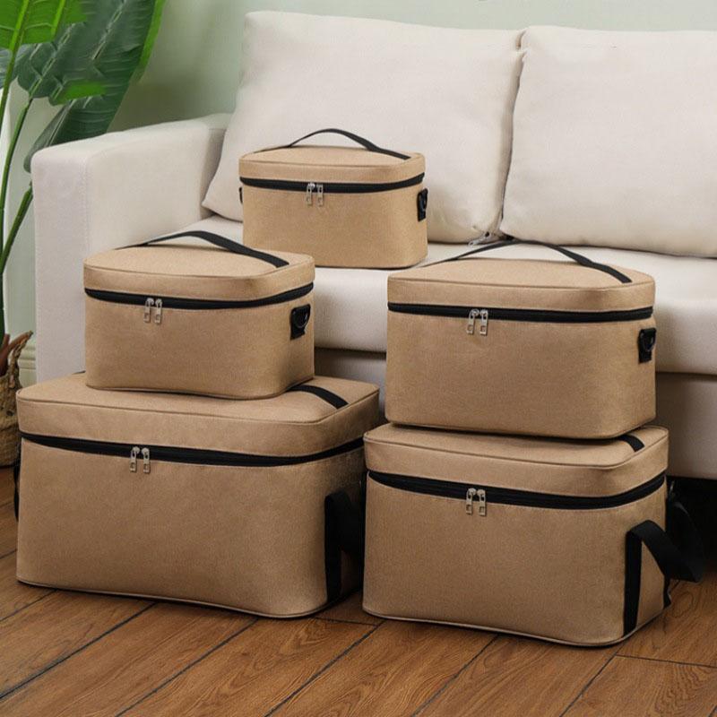 

Портативная сумка для пикника большой вместимости с термоизоляцией, квадратная термосумка для ланча с подкладкой из алюминиевой фольги для работы S хаки