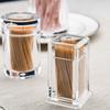 Thickened Acrylic Toothpick Box Transparent Toothpick Bottle Round Storage Box