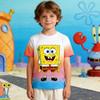 Kids Cartoon SpongeBob SquarePants Women Short Sleeve Quick Dry 3D Printed Summer Tops Children's Parent Child T Shirts