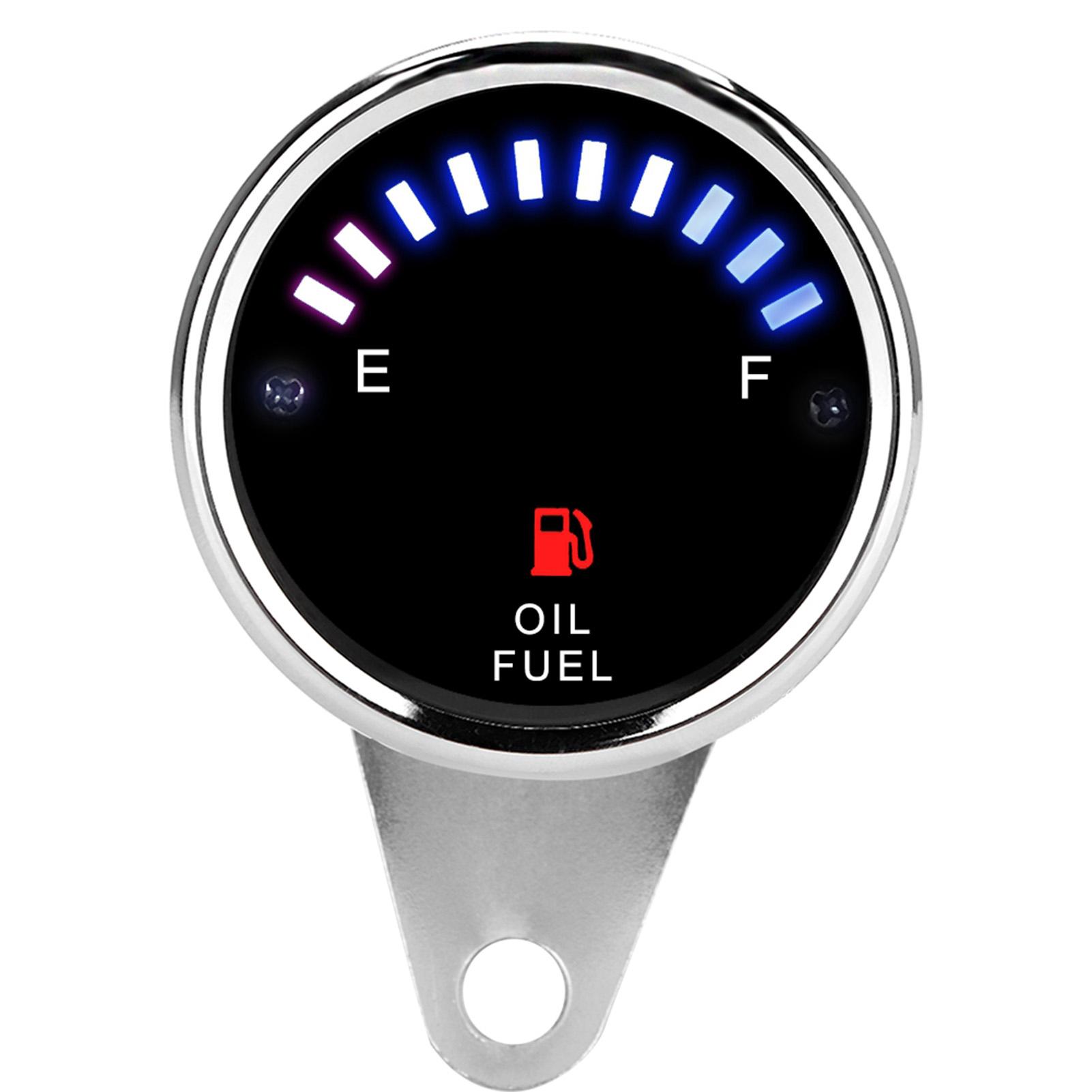 

DC 12V Универсальный мотоциклетный автомобильный светодиодный дисплей Электрический указатель уровня топлива Электронный указатель уровня масла