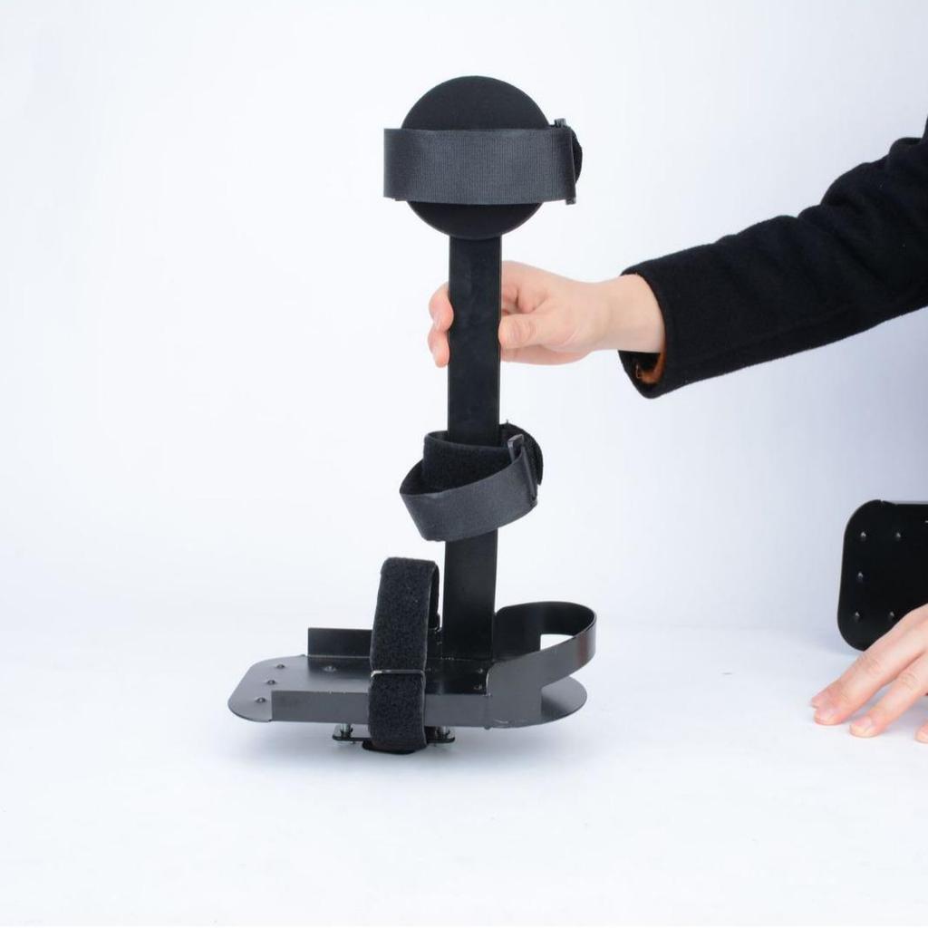 Czarny Żelazny Ochraniacz Podpórki Nogi do Elektrycznego Roweru Rehabilitacyjnego z Pedałami