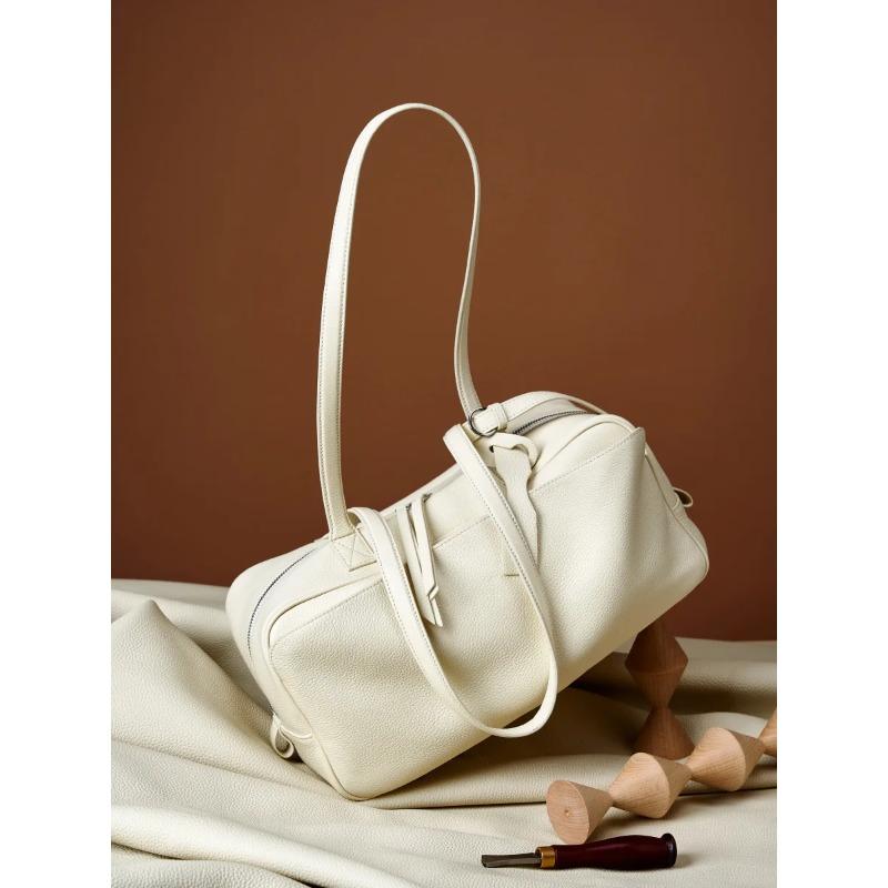 2026 cowhide big bag Bost pillow bag premium sense niche underarm bag women's leather new large capacity shoulder bag