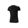 Under Armour Printed Stripe 3D Logo Athletic Knit Fitted Straight-Cut Crew Neck Short Sleeve T-Shirt Women Tops Black 22500520-001