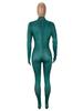 Snake Print Long Sleeve Slimming Bodysuit for Women