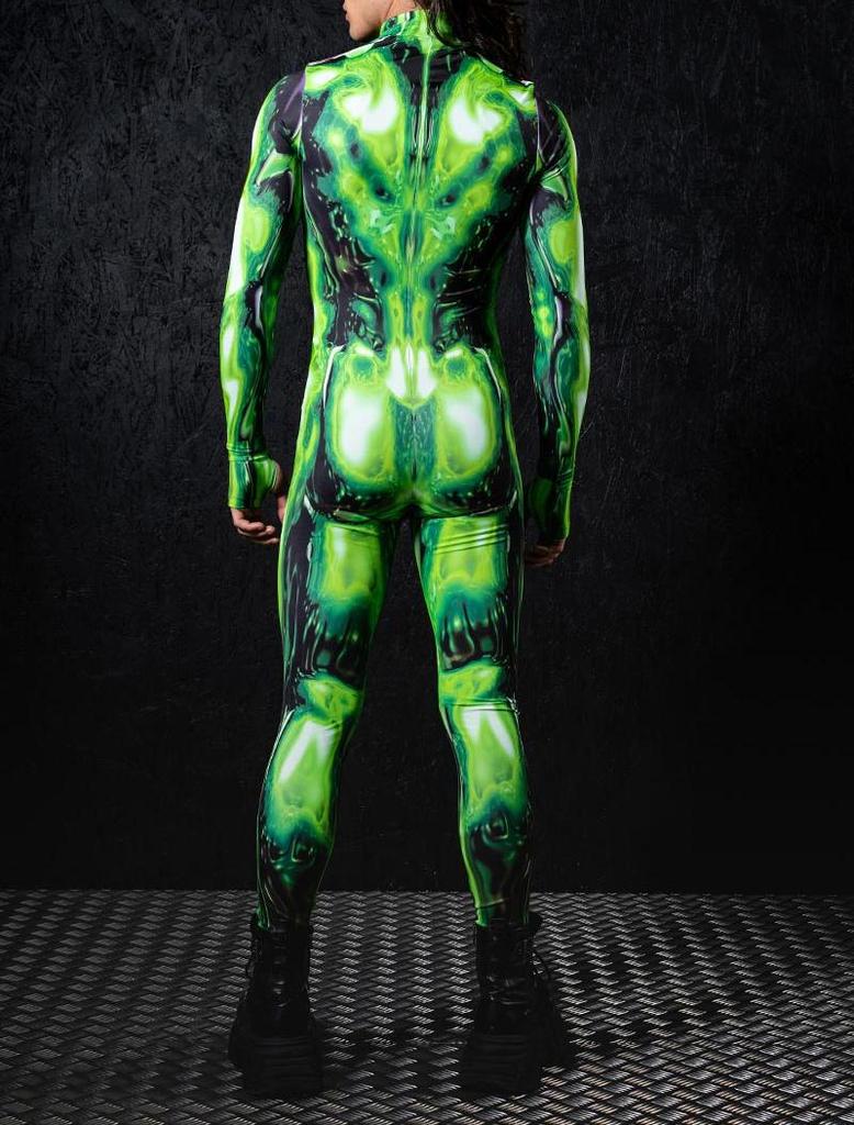 3D Digital Printing Stage Performance Costumes Adults Halloween Events Carnival Theme Party Cosplay Outfit Pretend Game Jumpsuit