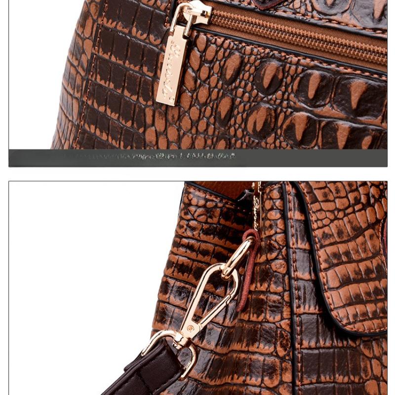 Borsa Effetto Coccodrillo Nuova Moda Europea e Americana Borsa a Mano Borsa Tote Borsa a Tracolla Borsa da Donna Borsa a Mano Borsa Grande