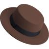 Popular men's and women's retro bowler hats Hepburn wind flat edge jazz hat sun protection and sunshade four seasons