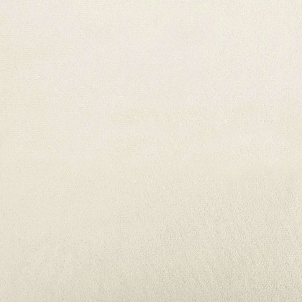 Cream Sofa 250 x 77 x 76 cm Velvet