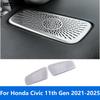 Front Dashboard Audio Speaker Loudspeaker Cover Trim For Honda Civic 11th -2024 2025 Stainless Steel Interior Accessories