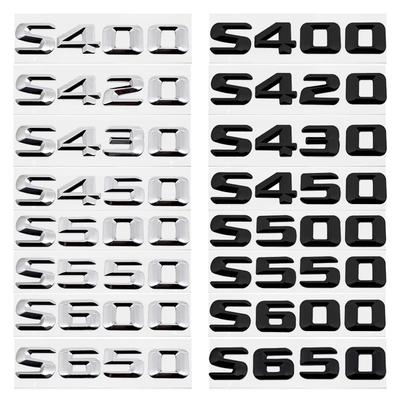 Modified 3D Car Letter Sticker Rear Trunk Tail Decorative Badge Emblem for S400 S420 S430 S450 S500 S550 S600 S650
