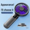 2026 Rechargeable 6-Speed Silent Mini Handheld Desktop Fan with Digital Display